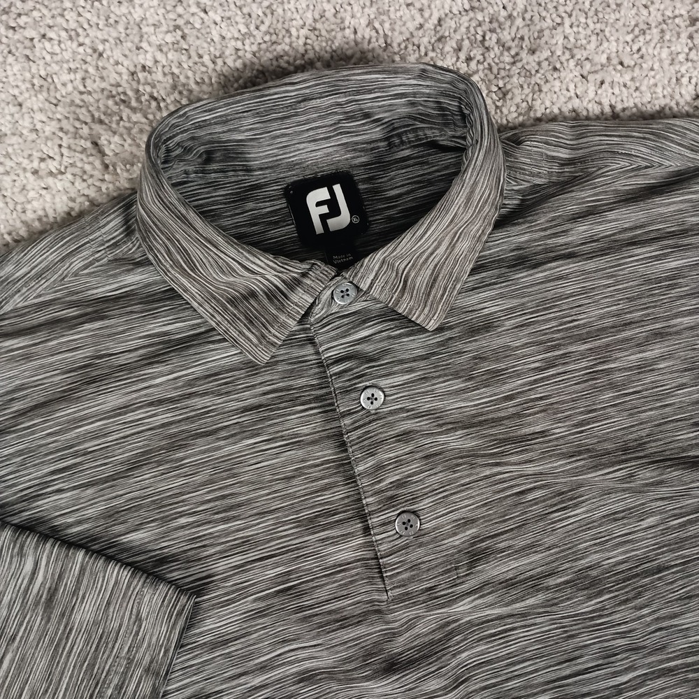Footjoy XL Grey Heather Mens Polo Shirt Valley Hill C.C. - Picture 1 of 11